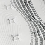 Single Bed Frame with Mattress Set Grey Fabric Upholstered Bedroom Bed