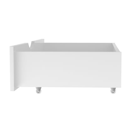 2x Bed Frame Storage Drawers Timber Trundle for Wooden Bed Frame Base White