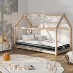 Kids Bed Frame With Single Mattress Set House Style