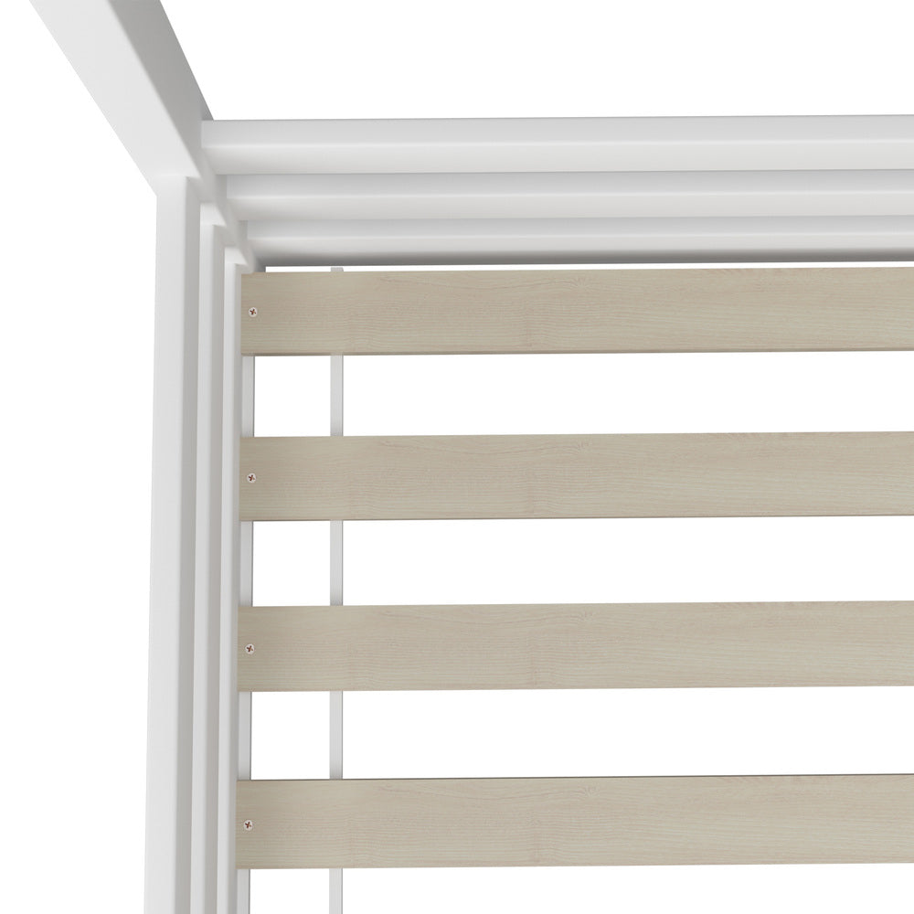 Kids Bed Frame With Single Mattress Set White