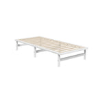 Double/King Single/Queen Wooden Bed Frame Solid Pine Timber White