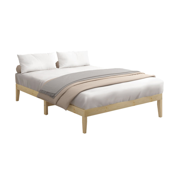  Bed Frame King Size Pine Wood Bed Base