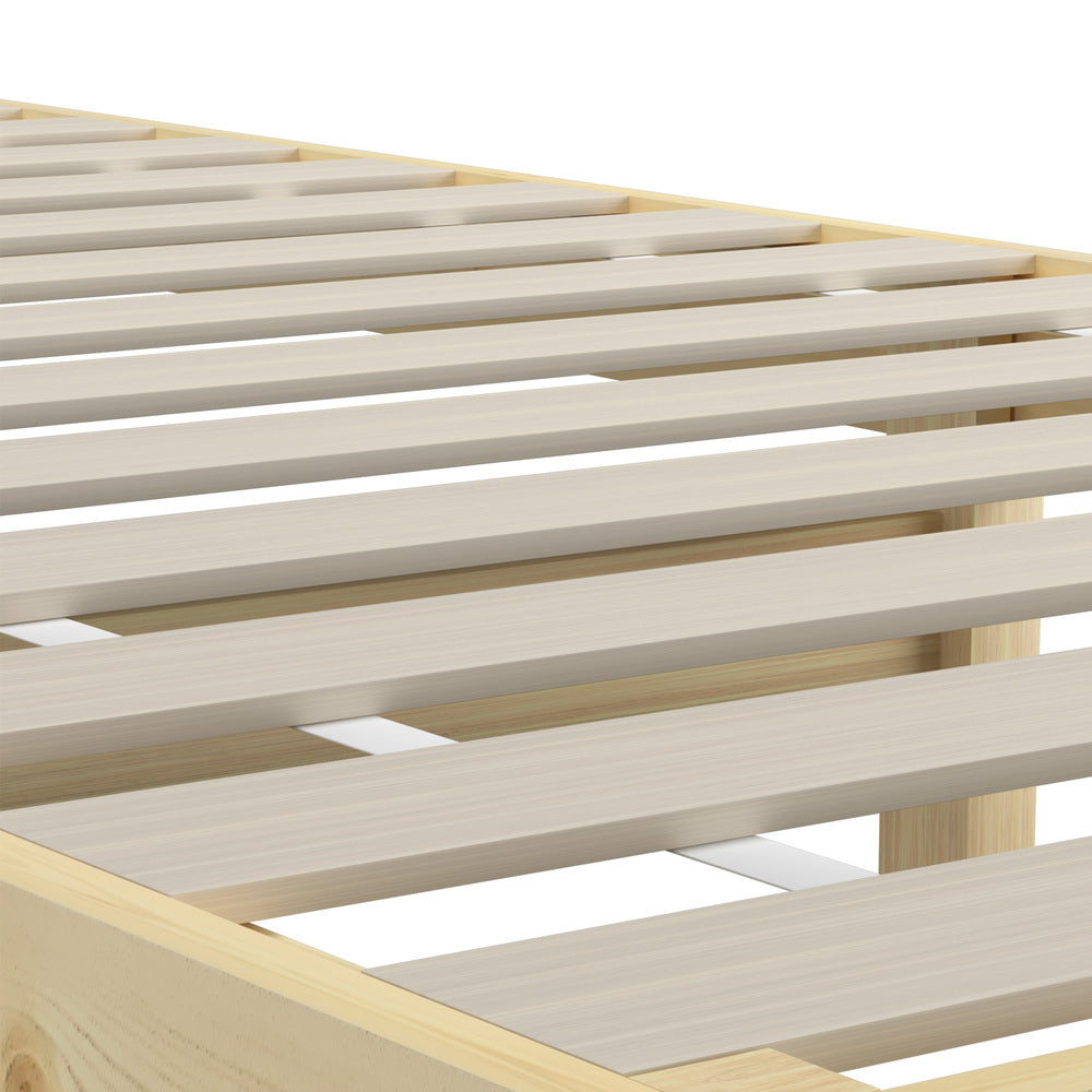 Bed Frame King Single Pine Wood Bed Base