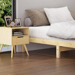 Bed Frame King Single Pine Wood Bed Base