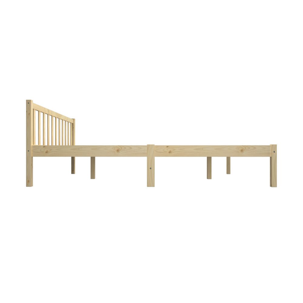 Bed Frame King Size Wooden Timber Mattress Base Wood Headboard Bedroom