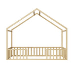 Double Kids Wooden Bed Frame With Timber Base Natural/White Finish Bedroom Furniture