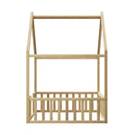 King Single Kids Wooden Bed Frame With Timber Base Natural Finish Bedroom Furniture