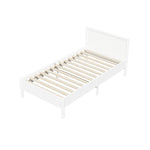 Scalloped Wooden Kids Bed Frame King Single Timber White Finish