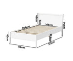 Scalloped Wooden Kids Bed Frame King Single Timber White Finish