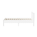 Scalloped Wooden Kids Bed Frame Single Timber Wood White Finish