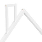 Wooden Kids Bed Frame Floor Bed Chimney White Wood Bedroom-KS/S