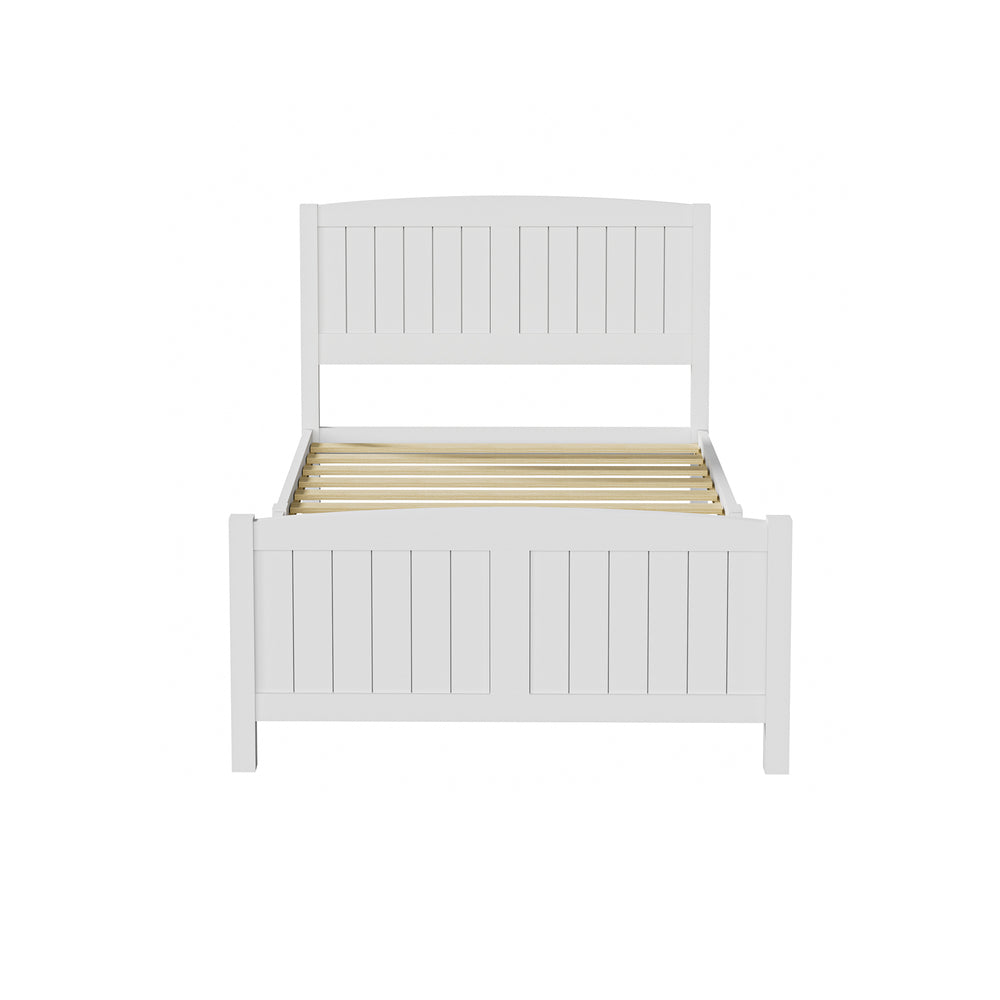 Bed Frame King Single Real Rattan Headboard Black