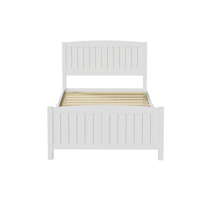 Bed Frame King Single Real Rattan Headboard Black