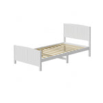 Bed Frame King Single Real Rattan Headboard Black