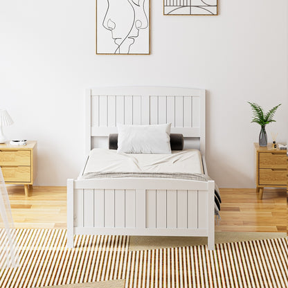 Bed Frame King Single Real Rattan Headboard Black