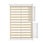 King Bed Frame Storage Drawers Pine White | HomeAndLiving