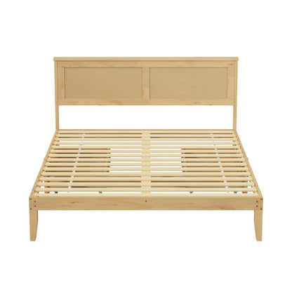 Double Wooden Bed Frame With Storage 199x145x94cm