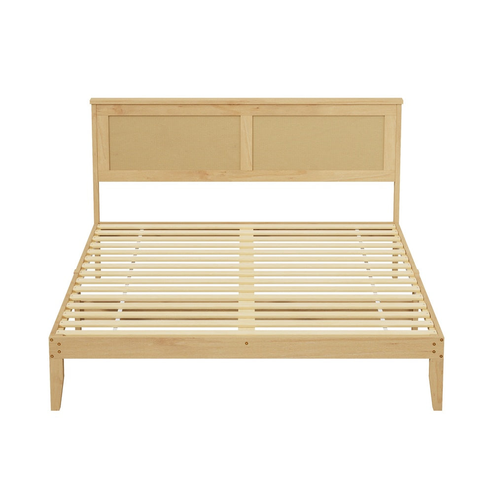 Queen Wooden Bed Frame Natural 213x161x94cm