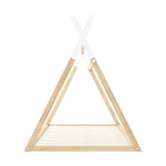 Kids Bed Frame Wooden Timber King Single Teepee House Frame Beds