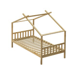 Bed Frame Wooden Kids Single Timber House Beds