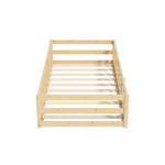 Wooden Kids Bed Frame Floor Bed Chimney Natural Wood Bedroom-KS/S
