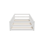Wooden Kids Bed Frame Floor Bed Chimney White Wood Bedroom-KS/S