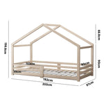 Bed Frame Wooden Single Size Timber House Frame