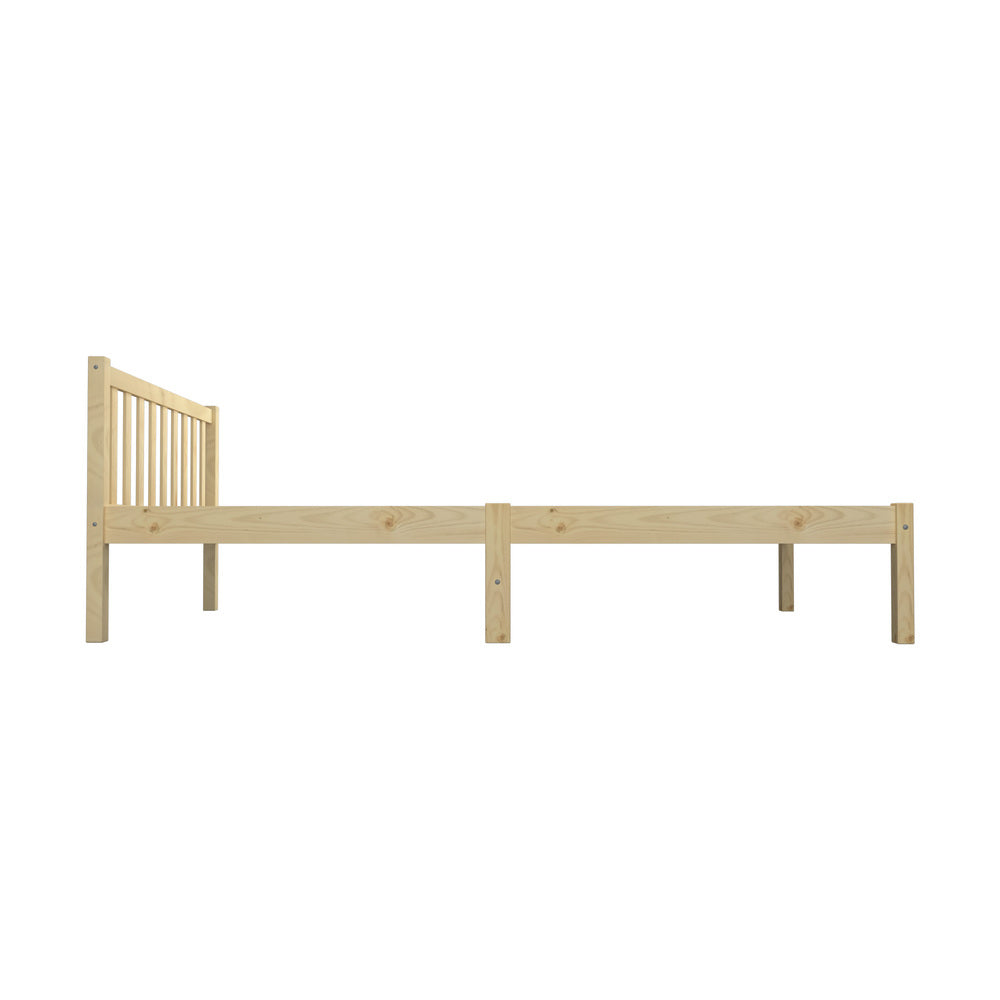 Wooden Bed Frame Mattress Base Slat Support Platform Bed