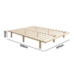 Bed Frame Double/Queen/Single/King Size Wooden Bed Base