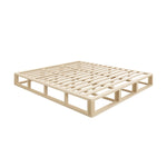 Wooden Bed Frame King Size Cage-like Base