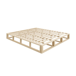 Wooden Bed Frame King Size Cage-like Base