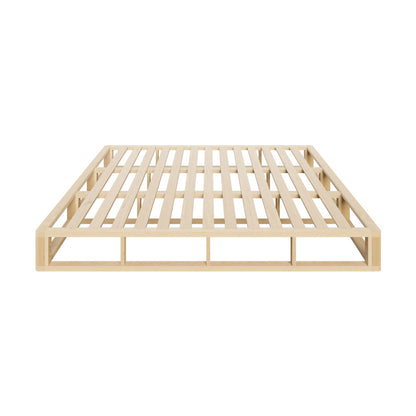 Wooden Bed Frame King Size Cage-like Base