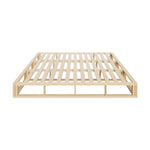 Wooden Bed Frame King Size Cage-like Base