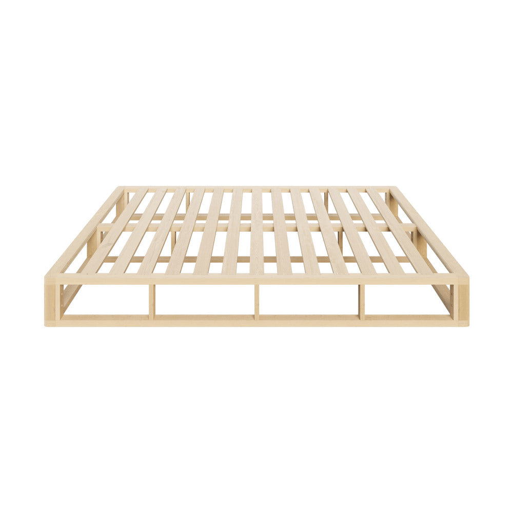 Wooden Bed Frame King Single Cage-like Base