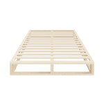 Wooden Bed Frame Queen Size Cage-like Base