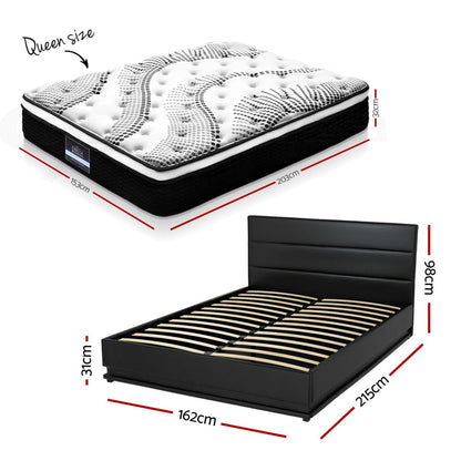 Queen Bed Frame With RGB LED 190x137cm
