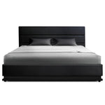 Bed Frame King Size Led Gas Lift Black Lumi