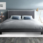 Bed Frame Double Size Grey Neo