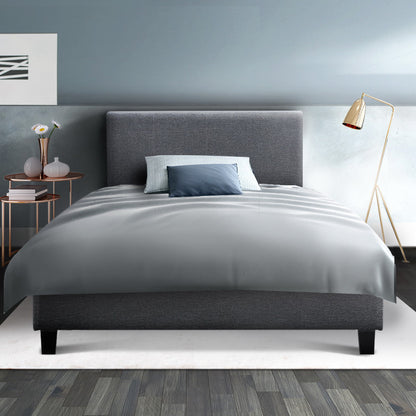 Bed Frame King Single Size Grey Neo