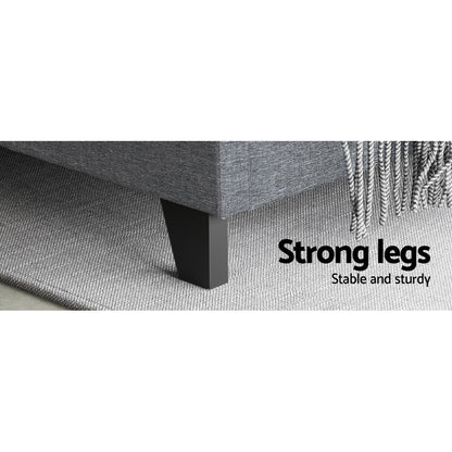 Bed Frame Queen Size Grey Neo