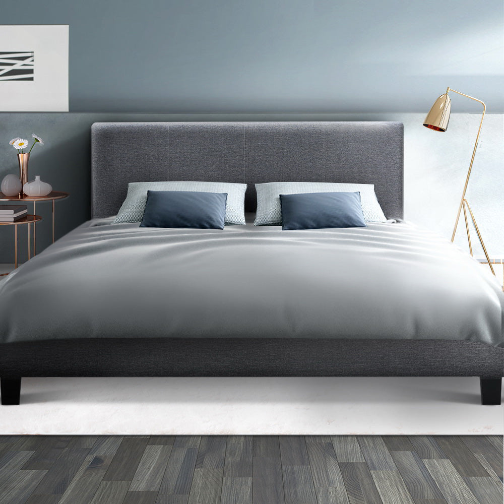 Bed Frame Queen Size Grey Neo