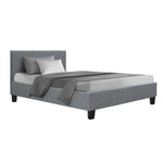 Bed Frame Single Size Grey Neo