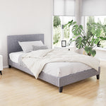 Bed Frame Single Size Grey Neo