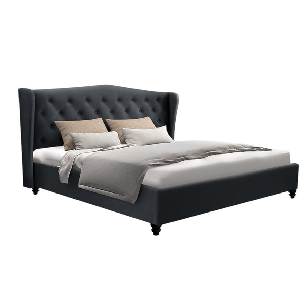  Bed Frame Queen Size Charcoal Pier