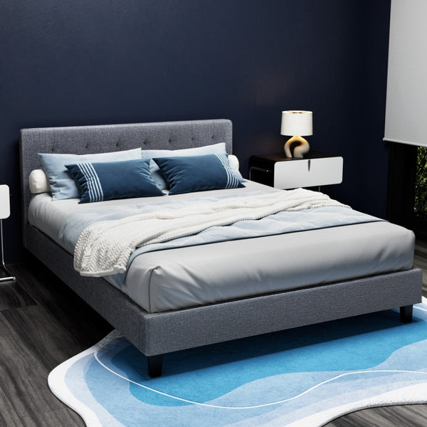  Bed Frame Double Size Grey Vanke