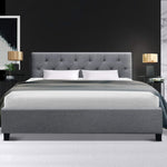 Bed Frame Double Size Grey Vanke