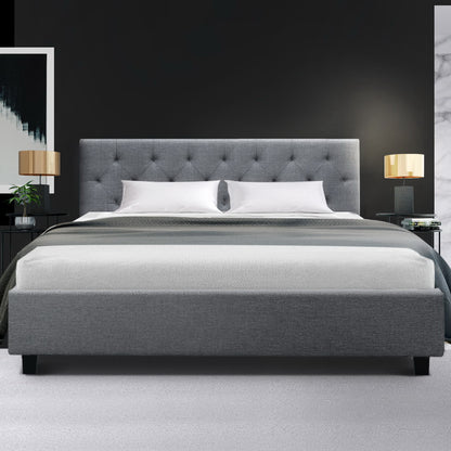 Bed Frame Queen Size Grey Vanke