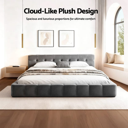 Queen Bed Frame Soft Velvet 153x203cm