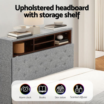 King Single Bed Frame With Storage 107x203cm