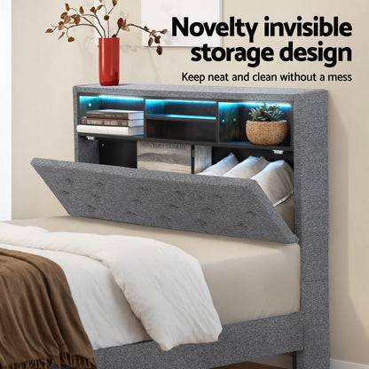 King Single Bed Frame With Storage 107x203cm